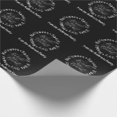 バイブ不気味スオンリーブラック&ホワイトハッピーハローウィン ラッピングペーパー (角)