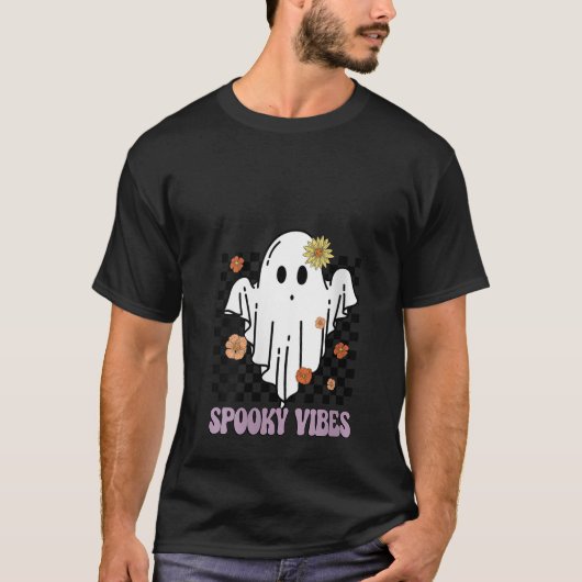 バイブ不気味ス不気味シーズンかわいい幽霊ブクルーハル Tシャツ (正面)
