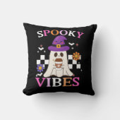 バイブ不気味ス：ハロウィーングラフィックティー クッション (正面)