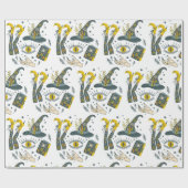 バイブ不気味ハロウィーン記号パターン ラッピングペーパー (フラット)