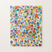 バイブ前向きレーション – カラフル抽象芸術サークルアート ジグソーパズル (縦)