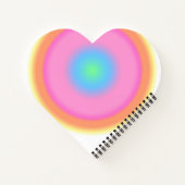 バイブ前向きレーション – ハート型ノートブック ノートブック (裏面)