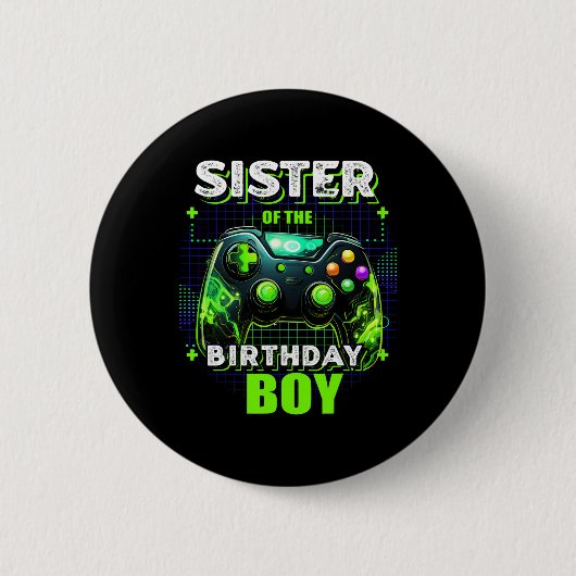 バイプレーヤー姉妹お誕生日おめでとうビデオゲーム 缶バッジ (正面)