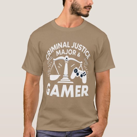 バイプレーヤー 刑事事件 専攻 ゲーミング おもしろTシャツ Tシャツ (正面)