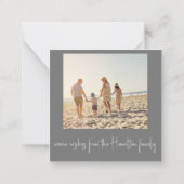 バイプレーンクラシッククリスマスフォトカード ノートカード (裏面)