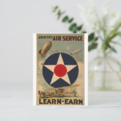 バイプレーンブリmp飛行機飛行機ヴィンテージアート ポストカード (スタンド正面)