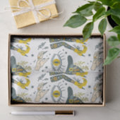 バイベ不気味カラフルハロウィーン記号パターン 薄葉紙 (ギフト)