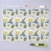 バイベ不気味カラフルハロウィーン記号パターン 薄葉紙 (クラフト)