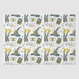 バイベ不気味カラフルハロウィーン記号パターン 薄葉紙