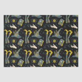 バイベ不気味カラフルハロウィーン記号パターン 薄葉紙