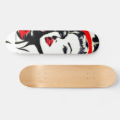 バイベ芸術的ーに乗る可愛いアポップ・アートのートガール スケートボード (横)