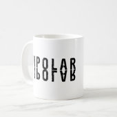 バイポーラ文字デザイン コーヒーマグカップ (正面左)