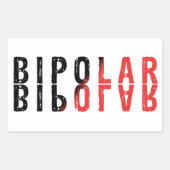 バイポーラ文字デザイン 長方形シール (正面)