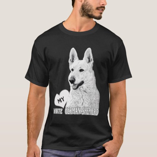 バイマーラブマイホワイトドイツの羊飼い Tシャツ (正面)