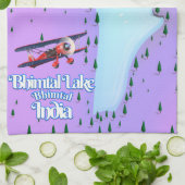 バイムタル湖バイムタルインド旅行ポスター。 キッチンタオル (折り畳み)