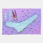 バイムタル湖バイムタルインド旅行ポスター。 キッチンタオル (横)