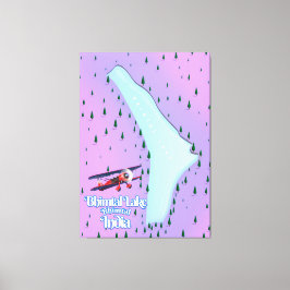 バイムタル湖バイムタルインド旅行ポスター。 キャンバスプリント