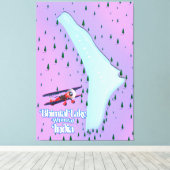 バイムタル湖バイムタルインド旅行ポスター。 キャンバスプリント (インサイチュ (ウッドフロア))