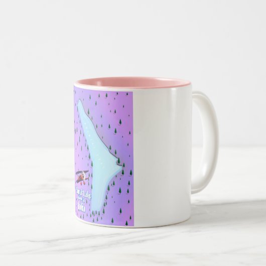 バイムタル湖バイムタルインド旅行ポスター。 ツートーンマグカップ (正面右)