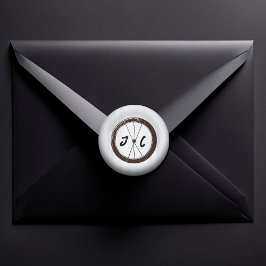 バイモダンクバイクもしくは自転車に乗る人をテーマ結婚にした ラウンドシール