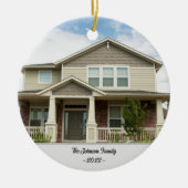 バイヤーセラーニューハウスホリデーファミリーホームフォト セラミックオーナメント (正面)
