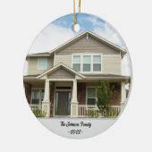 バイヤーセラーニューハウスホリデーファミリーホームフォト セラミックオーナメント (左)