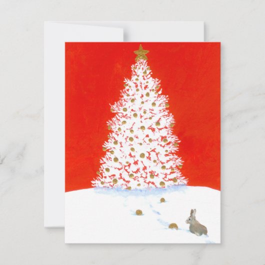 バイヤールによるウィンター・ワンダーズ・ホリデー・クリスマス・うさぎ シーズンカード (正面)