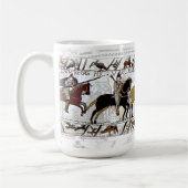 バイユーのタペストリーのマグ コーヒーマグカップ (左)