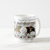 バイユーのタペストリーのマグ コーヒーマグカップ (正面右)