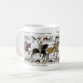 バイユーのタペストリーのマグ コーヒーマグカップ (正面左)