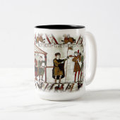 バイユーのタペストリーのマグ ツートーンマグカップ (正面右)