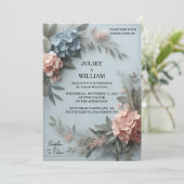 バイユーカリプタスレーストゥルパステルダスティブルー結婚ズ 招待状 (スタンド正面)