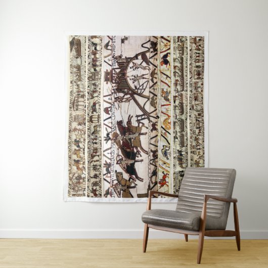 バイユータペストリーのダイナンの包囲攻撃、城への攻撃 タペストリー (インサイチュ)