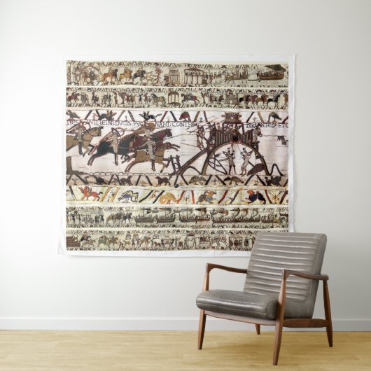 バイユータペストリーのダイナンの包囲攻撃、城への攻撃 タペストリー (インサイチュ(横))