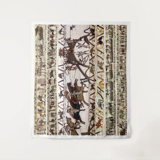 バイユータペストリーのダイナンの包囲攻撃、城への攻撃 タペストリー (正面)