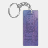 バイヨン顔パープル キーホルダー (正面左)