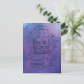 バイヨン顔パープル ポストカード (スタンド正面)