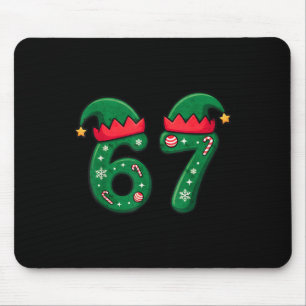 バイラル 67 クリスマス エルフ ハット 6 7 トレンド ミーム シックス セブン マウスパッド