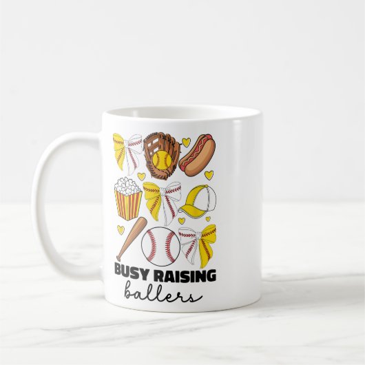 バイラ忙しーを育てるBysebyllとSoftbyll Mom Coq コーヒーマグカップ (左)