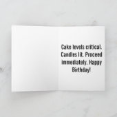 バイリタニーの警告 誕生日の危険地帯 カップケーキ カード (内部)