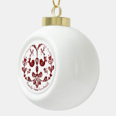 バイリンエレガントガルのブルゴーニュ鳥 セラミックボールオーナメント (右)