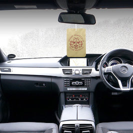 バイリンガルのスペインの金ゴールドバーガンディ鳥 カーエアーフレッシュナー