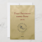 バイリンガルのスペインの金ゴールドバーガンディ鳥 シーズンカード (裏面)