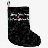 バイリンガルのドイツ系アメリカ人クリスマスストッキング スモールクリスマスストッキング (正面)
