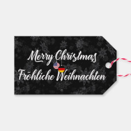 バイリンガルのドイツ語アメリカのホリデーギフトラベル ギフトタグ