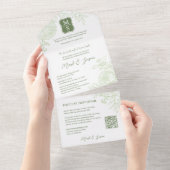 バイリンガルのベトナムランカルス伝統的 オールインワン招待状 (貼ってはがせる)