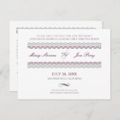 バイリンガルウェディング日付はがきを保存 案内ポストカード (正面/裏面)