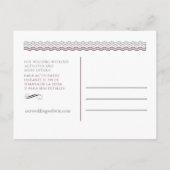 バイリンガルウェディング日付はがきを保存 案内ポストカード (裏面)