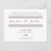 バイリンガルウェディング日付はがきを保存 案内ポストカード (正面)