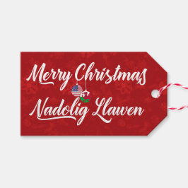 バイリンガルウェルシュアメリカンホリデーギフトラベル ギフトタグ